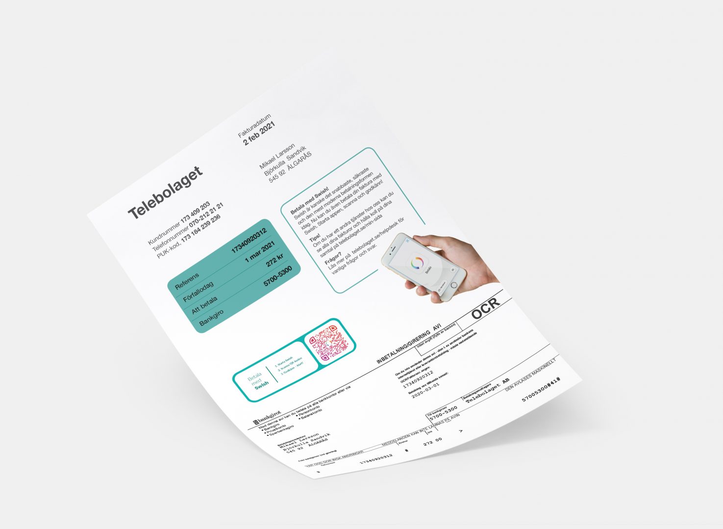 Swishfakturera med 21grams